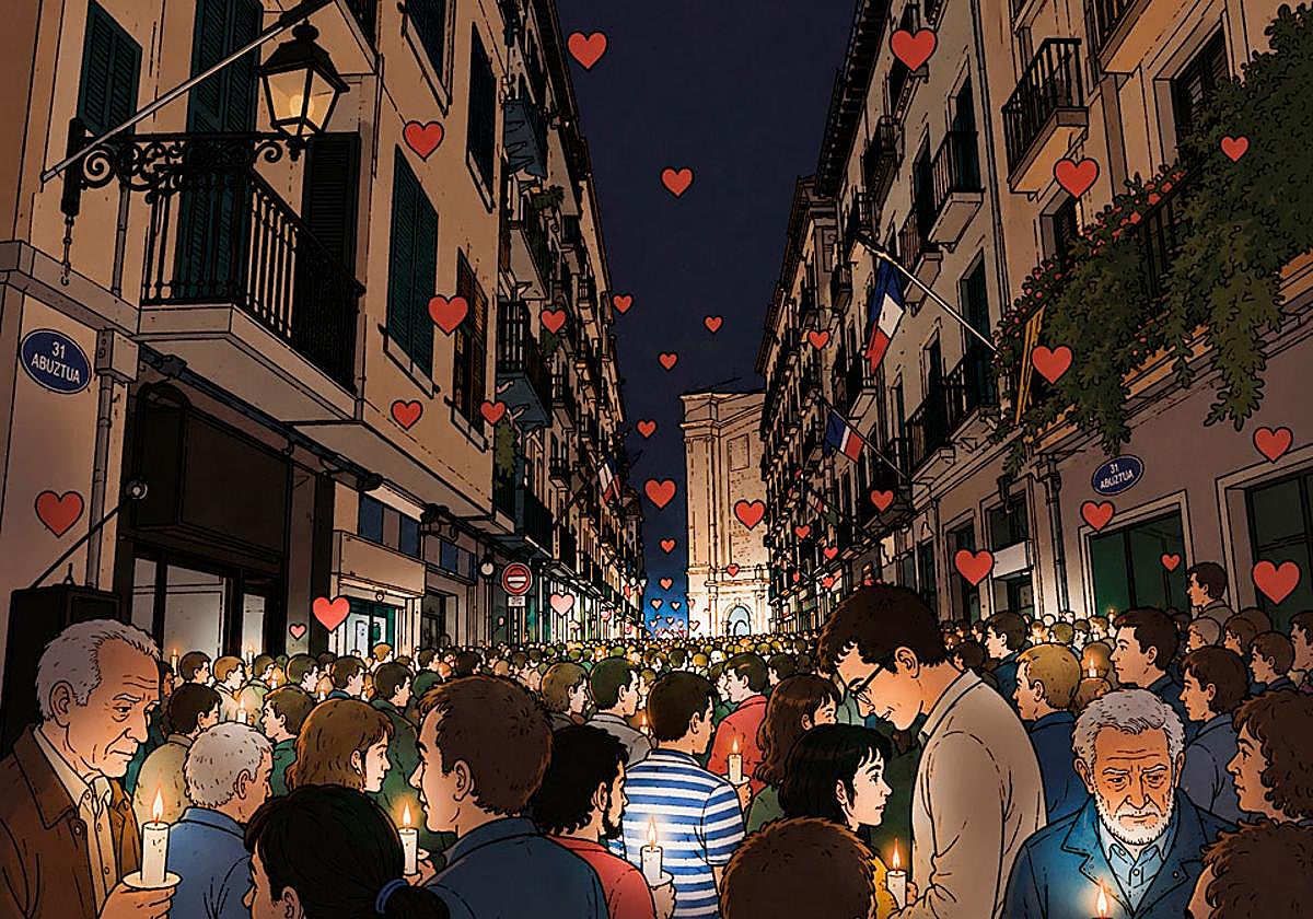 Emotivo recuerdo con velitas en la 31 de Agosto