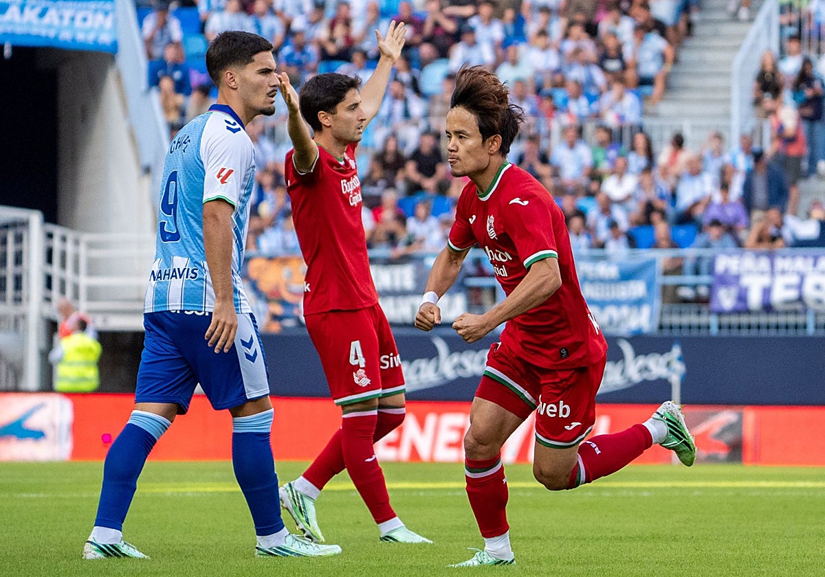 La Real despega en La Rosaleda a base de golazos