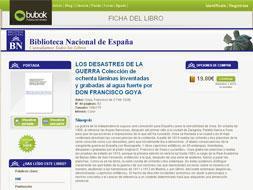Un libro compuesto por 83 páginas con Los desastres de la Guerra, de Goya, se pueden comprar por 19,80 euros en Bubok./ RC