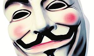 Máscara de 'Anonymous', en la película 'V de Vendetta'. / Archivo