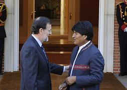 Mariano Rajoy recibe a Evo Morales en La Moncloa. / Afp | Vídeo: Atlas