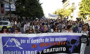 Manifestación contra el aborto en Santander. / Archivo
