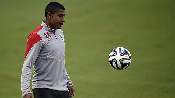 Sammir, en un entrenamiento. 