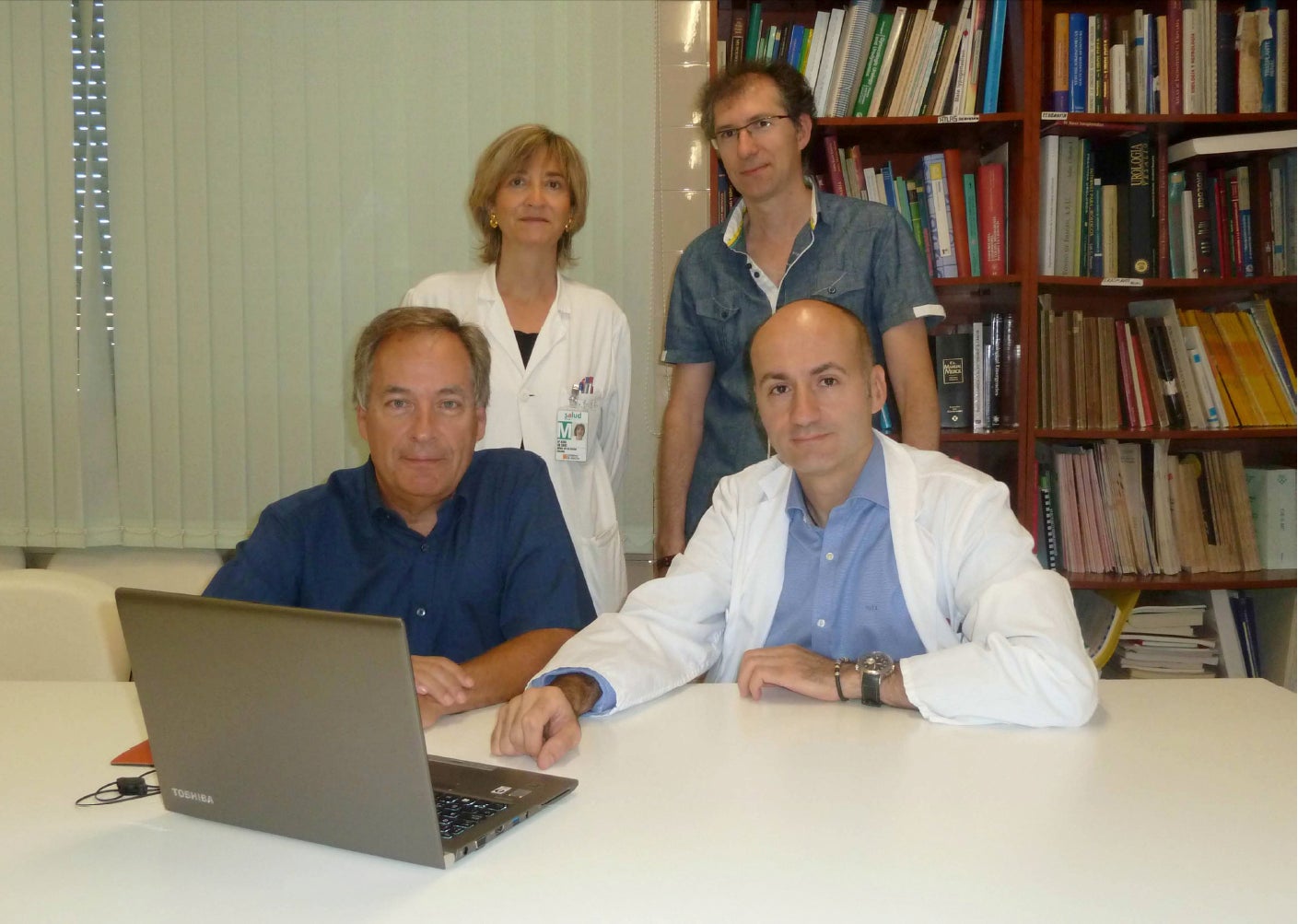 De izquierda a derecha: los investigadores Mª Jesús Gil, Luis M. Esteban, Gerardo Sanz y Ángel Borque.