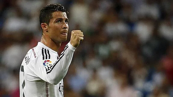 Ronaldo celebra su gol. ante el Córdoba. 