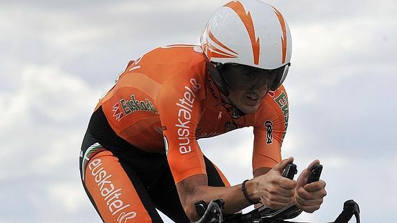 Gorka Izaguirre, durante su etapa en el Euskaltel. 