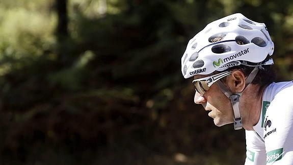 Valverde, durante la etapa con final en Monte Castrove de la última Vuelta a España. 