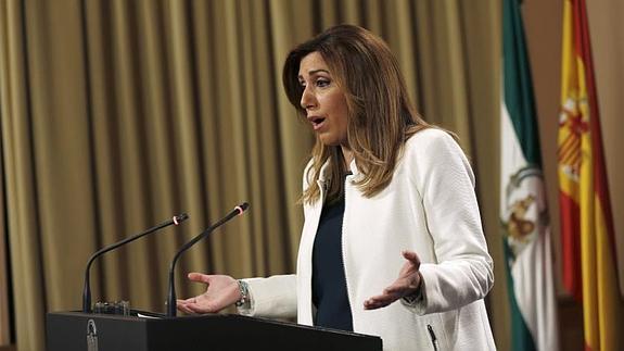 La presidenta de la Junta de Andalucía, Susana Díaz. 