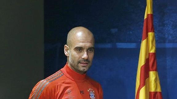 Pep Guardiola, en el Camp Nou. 