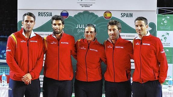 El equipo español de Copa Davis. 