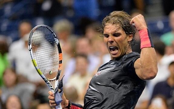 Rafa Nadal celebra su victoria. 