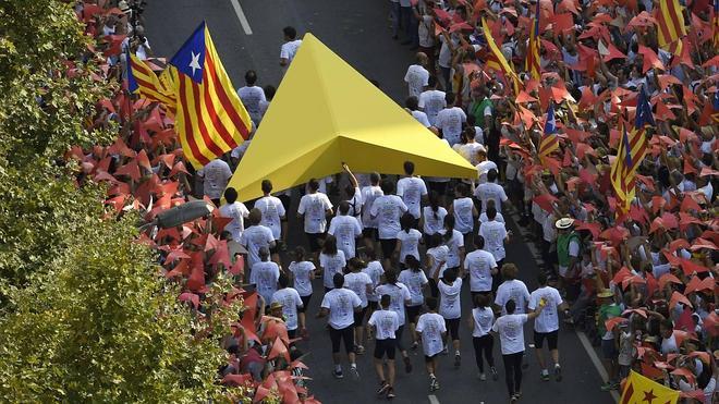 Manifestación independentista en la Diada, el pasado septiembre en Barcelona.