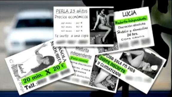Denuncian la proliferación de publicidad de prostitutas cerca de colegios
