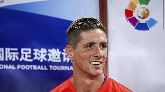 Fernando Torres, durante un acto publicitario. 