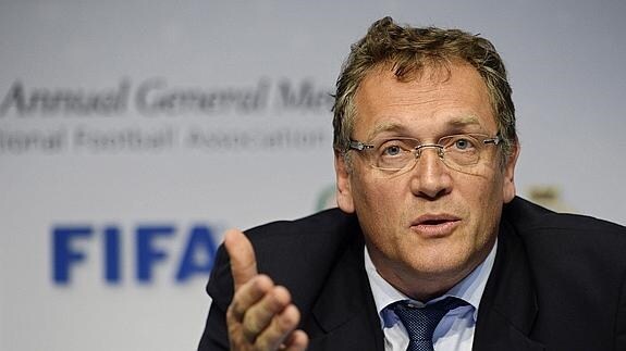 Jérôme Valcke, durante un acto de la FIFA. 