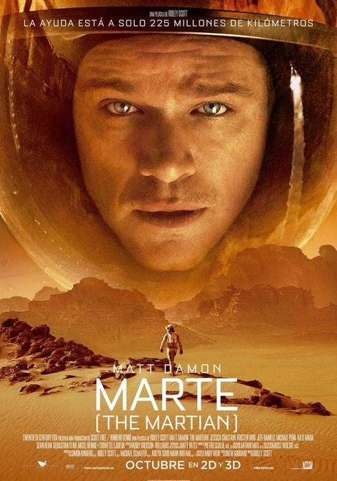 Cartel de 'Marte (The Martian)'. 
