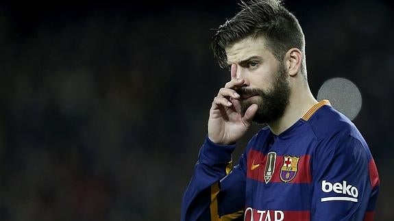Gerard Piqué, en el partido contra el Sevilla. 