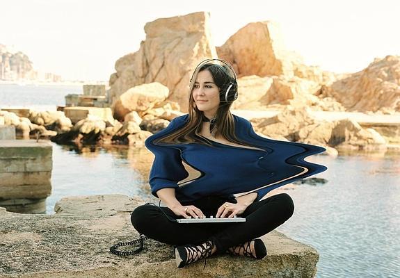 La artista vizcaína.