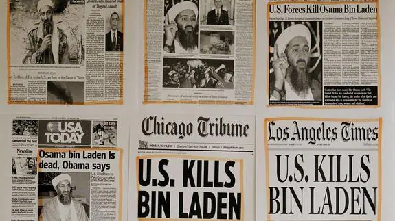 Portadas de periódicos estadounidenses tras la muerte de Bin Laden.
