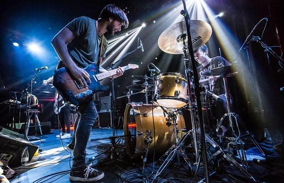 El grupo, en una actuación en la sala Apolo de Barcelona.