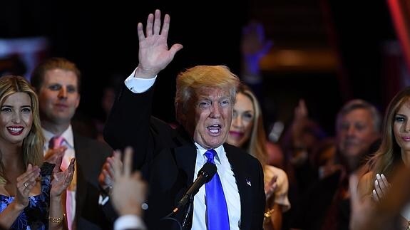 Donald Trump, durante un acto de campaña. 
