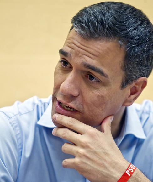 El secretario general del PSOE, durante la entrevista.