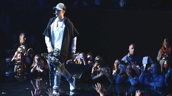 Justin Bieber en los MTV Europe Music Awards del año pasado.