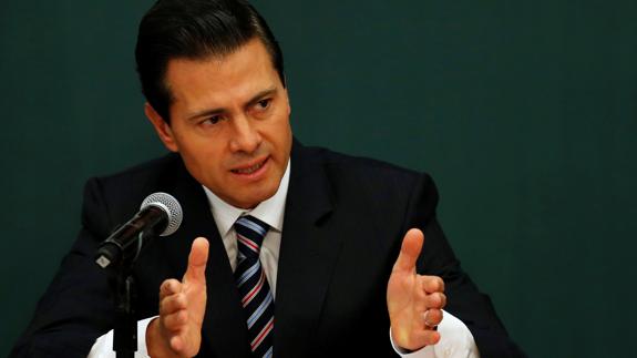 Peña Nieto, durante una conferencia. 