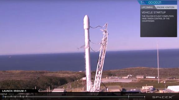 Momento del despegue del cohete de SpaceX.
