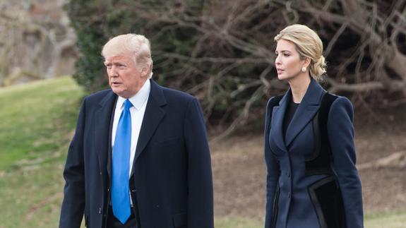 Donald Trump, junto a su hija Ivanka.