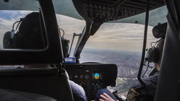 Helicóptero de la Policía Nacional.