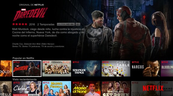Plataforma digital Netflix.
