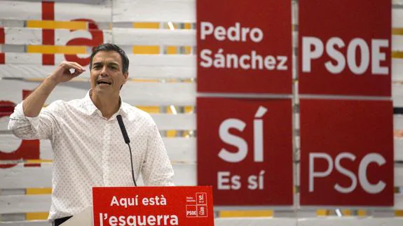 El candidato a la Secretaría General del PSOE Pedro Sánchez.