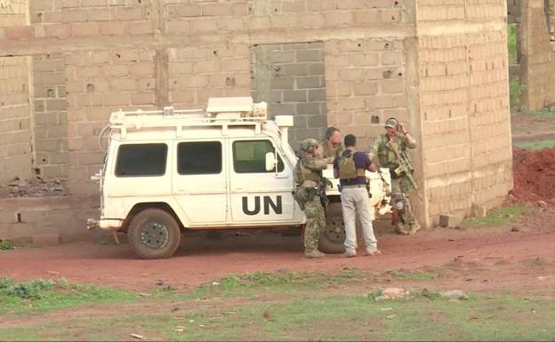 Soldados franceses en Bamako. 