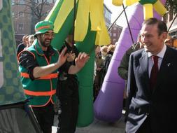 El lehendakari durante el acto político. [TELEPRESS]