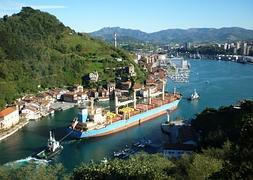 El buque dividió en dos el paisaje de postal de la bahía de Pasaia. ::                             VIÑAS