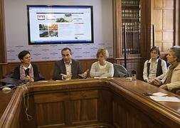 Juntos. Urteaga, Páez, Sierra, Sáenz de Urturi y Aginaga explicaron la oferta ayer. ::                             F. DE LA HERA