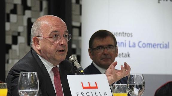 El vicepresidente de la CE Joaquín Almunia, este viernes en Bilbao  