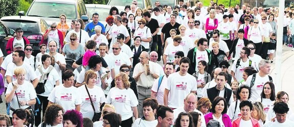 Seiscientas personas caminaron por la esclerosis