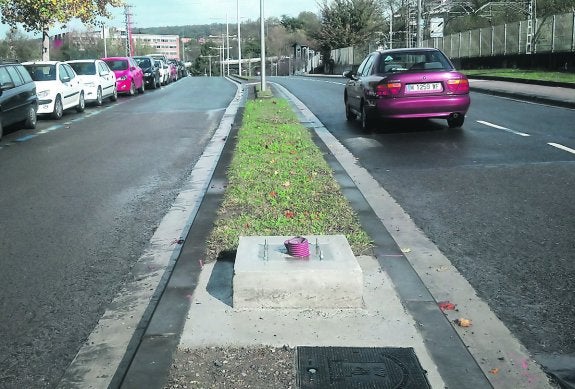 La obra civil para instalar el radar ya ha sido realizada en la mediana del paseo de Zorroaga. 