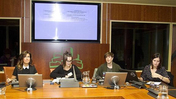 Eusko Legebiltzarrean gauzatu den gazteen inguruko ponentzia. 