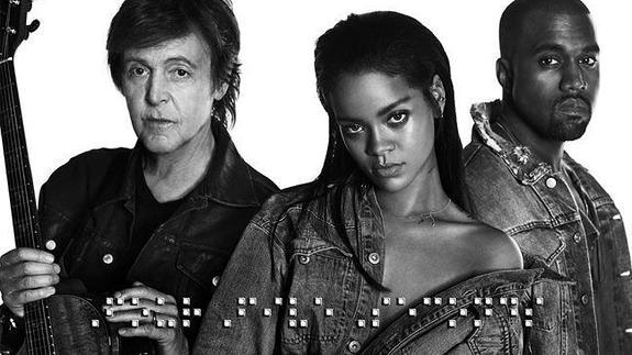 Rihanna, Paul McCartney y Kanye West estrenan canción conjunta