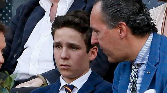 Froilán, con su padre en el pasado Madrid Open
