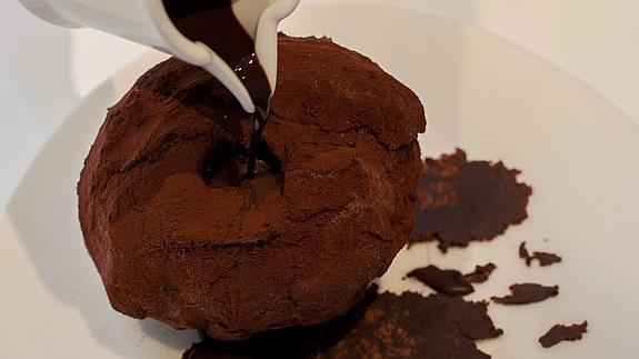 Trufón de chocolate del restaurante Arzak