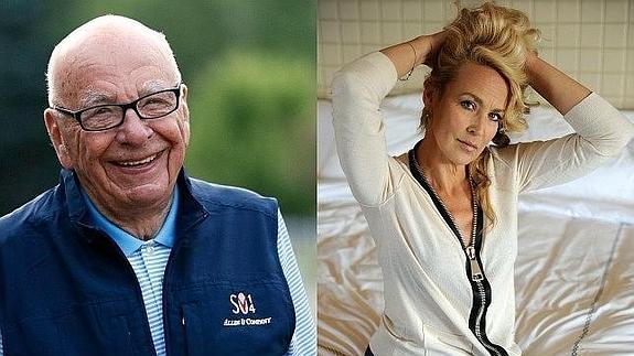 La «relación romántica» de Rupert Murdoch y Jerry Hall