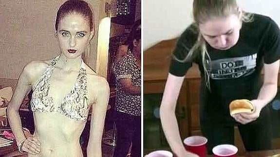 Una exmodelo se come 22 hamburguesas en menos de una hora