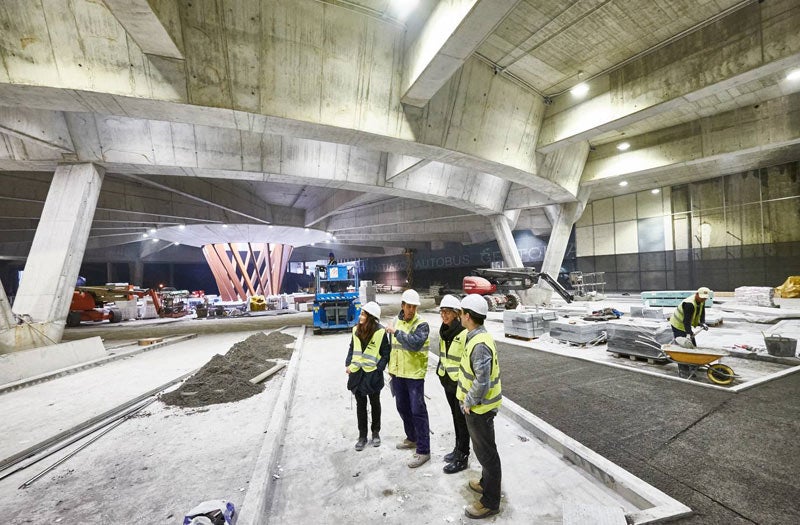Los últimos trabajos dentro de la estación (30.11.2015).