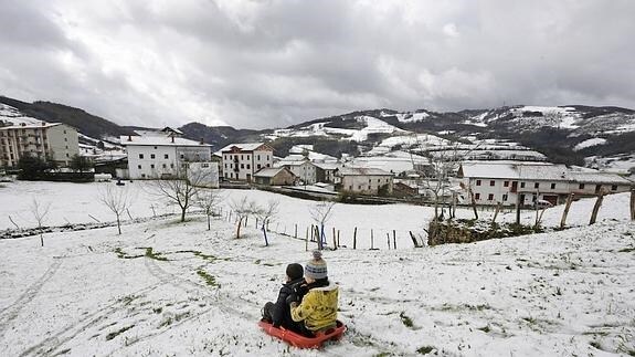 Nieve en Berastegi 