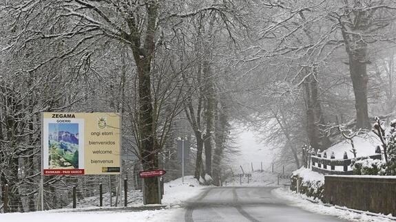 Nieve en Zegamai. 