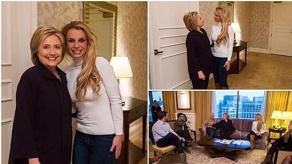 Hillary Clinton conoce a Britney Spears